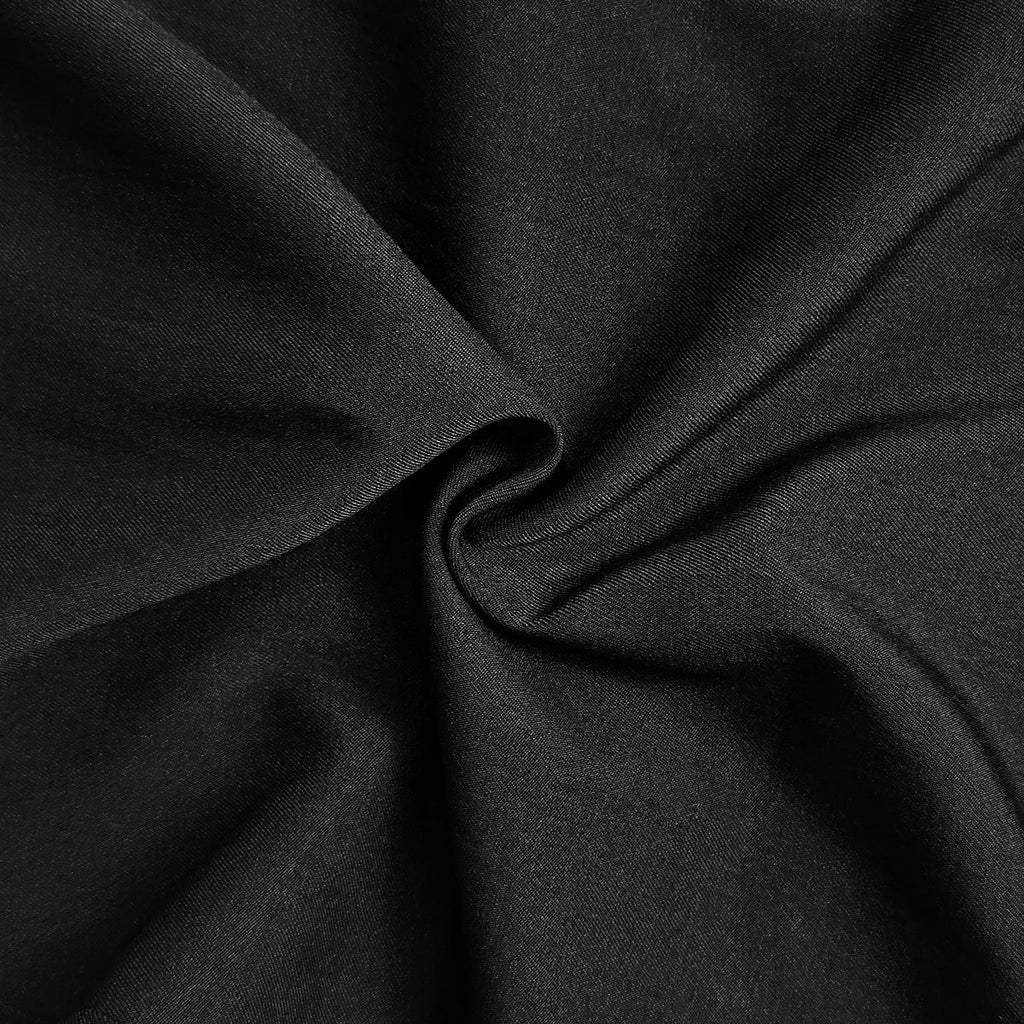 A-Line High Waisted Pleated Pockets Solid Color Zipper Stand Collar Maxi Dresses