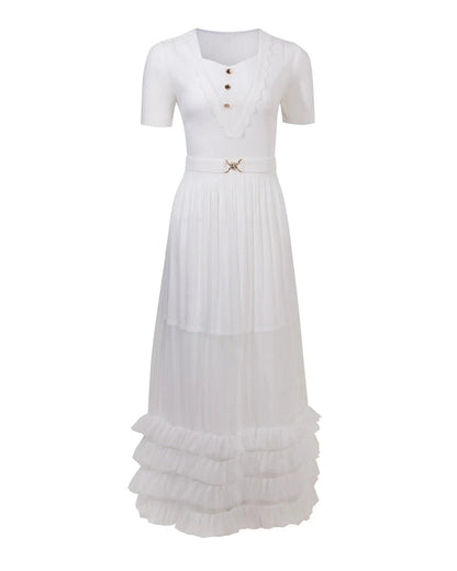 Elegant Pleated Tulle Dress