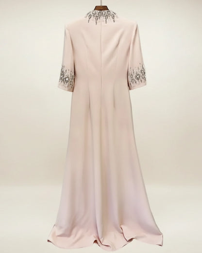 High Neck Embellished Formal Dress