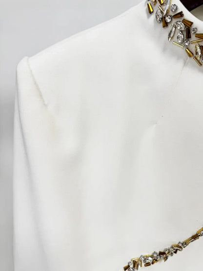 Embellished Cape Overlay Dress