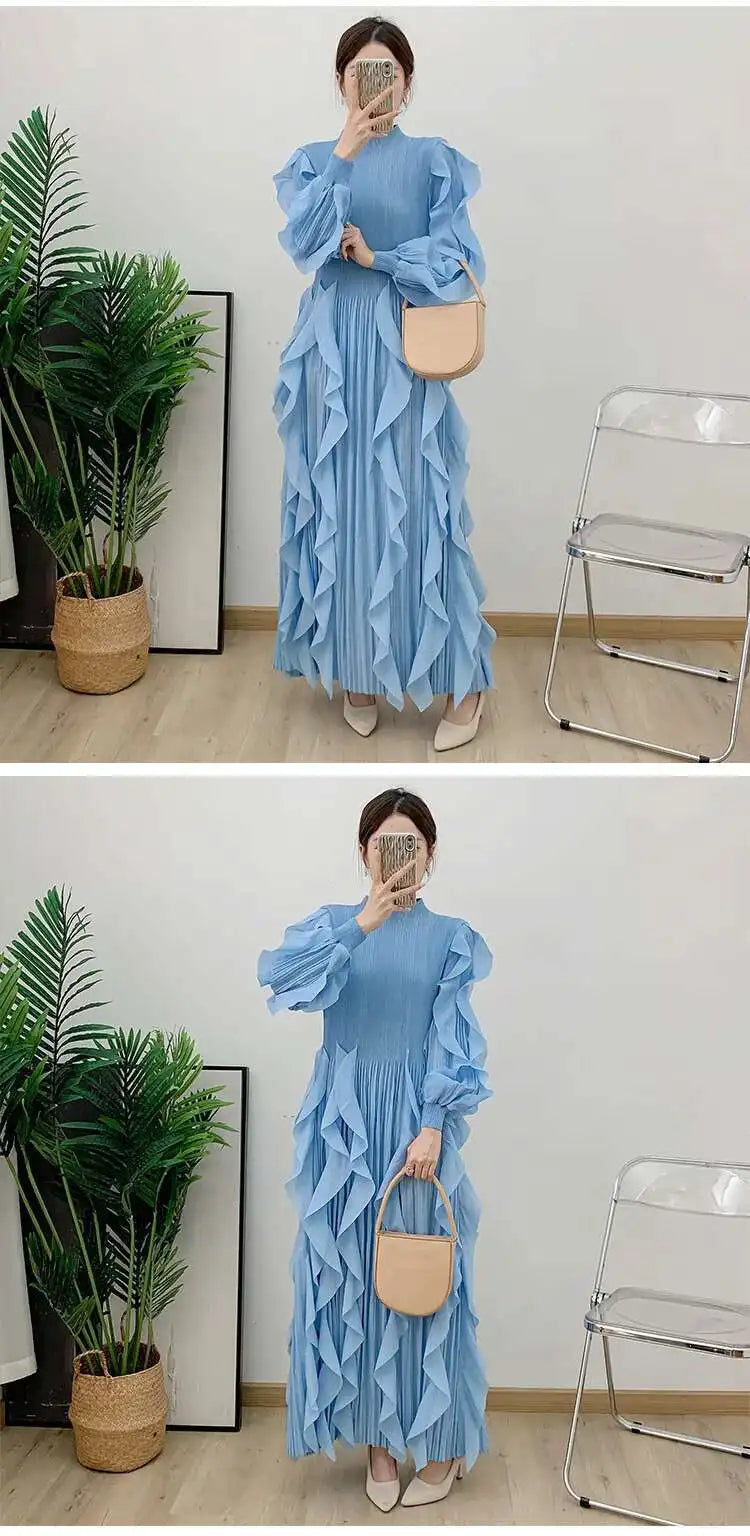 Dressy Pleated Caftan Dress