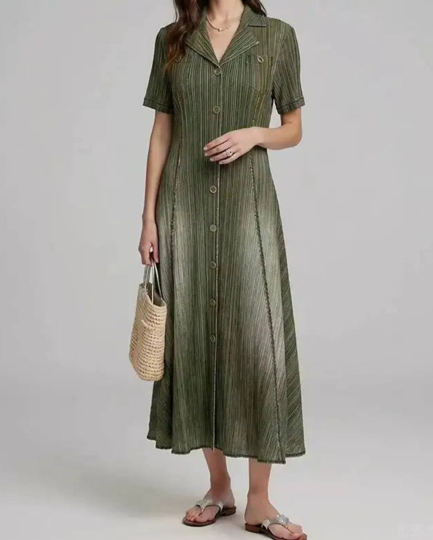 Signature Minimalist Plissé Dress