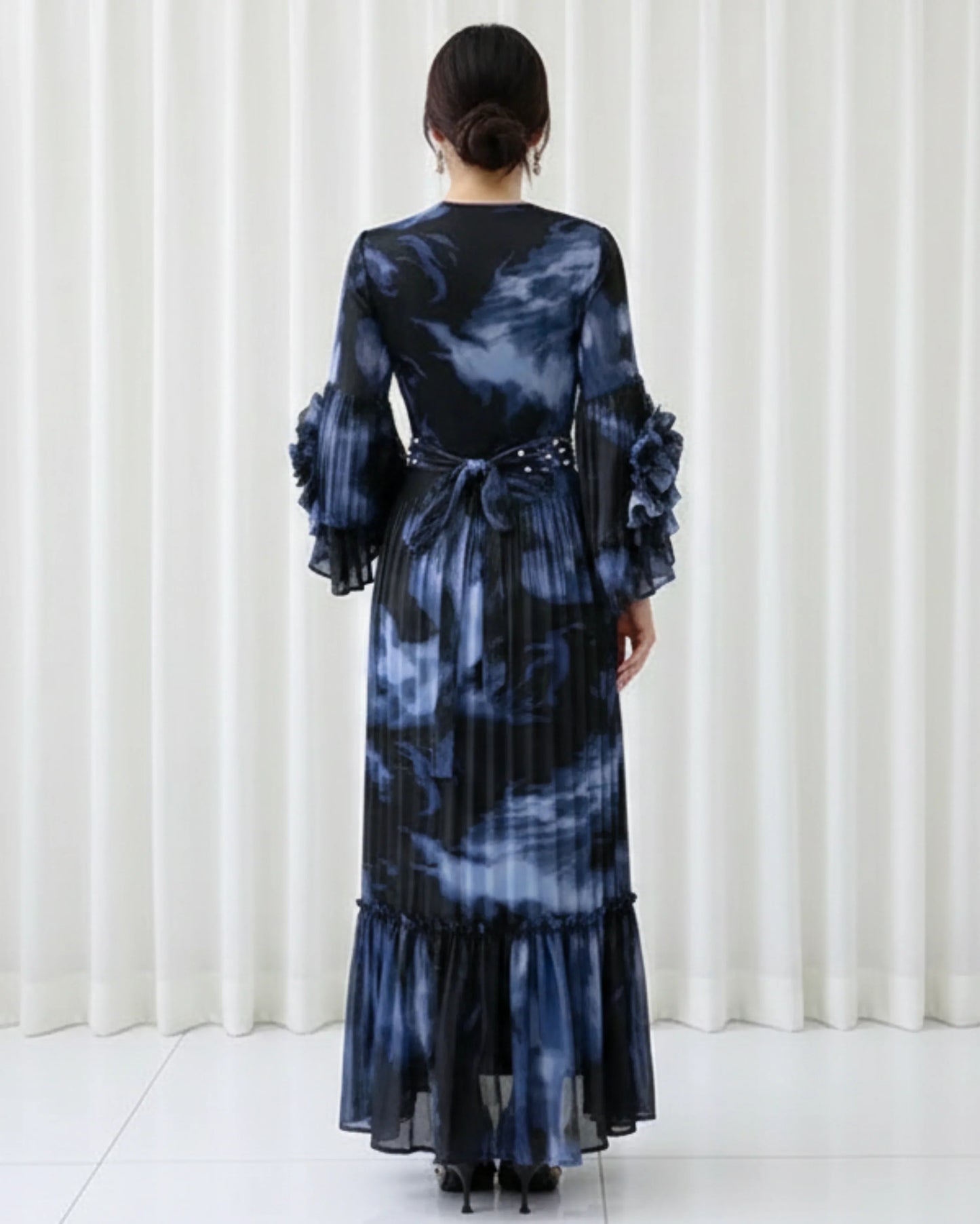 Luxury Pleated Organza Dress