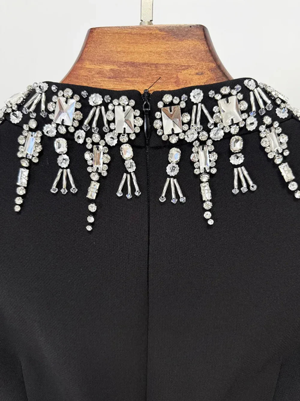 High Neck Embellished Formal Dress