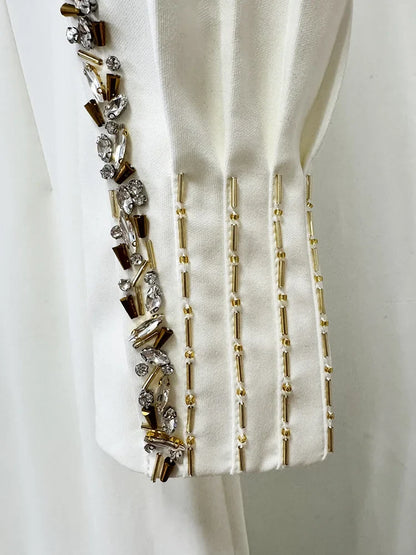 Embellished Cape Overlay Dress