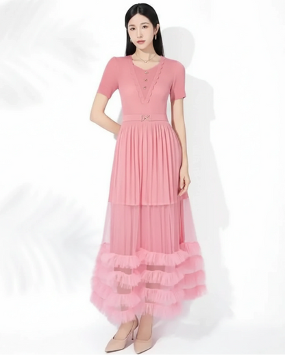 Elegant Pleated Tulle Dress