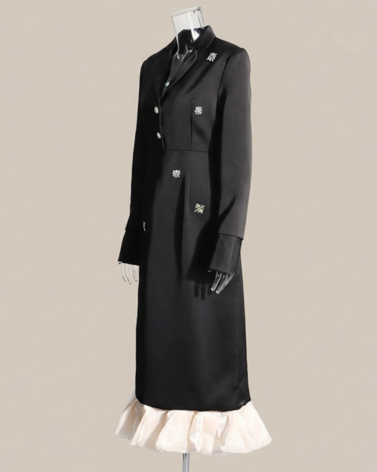Luxury Crystal Blazer Dress
