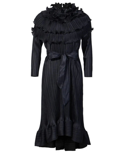 Luxury Pleated Midi Dress
