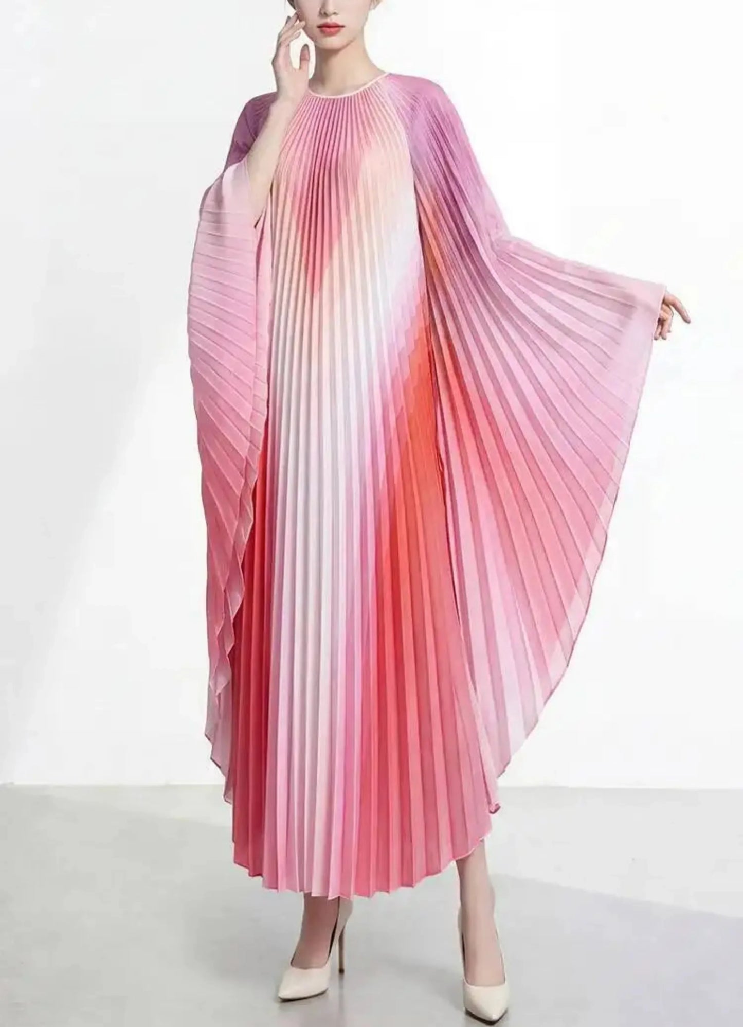 Luxury Pleated Kaftan Gown