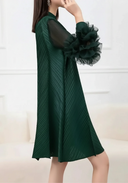 Luxury Pleated Tunic Dress
