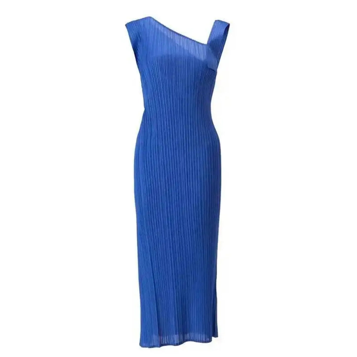 Luxury Asymmetric Pleated Dress