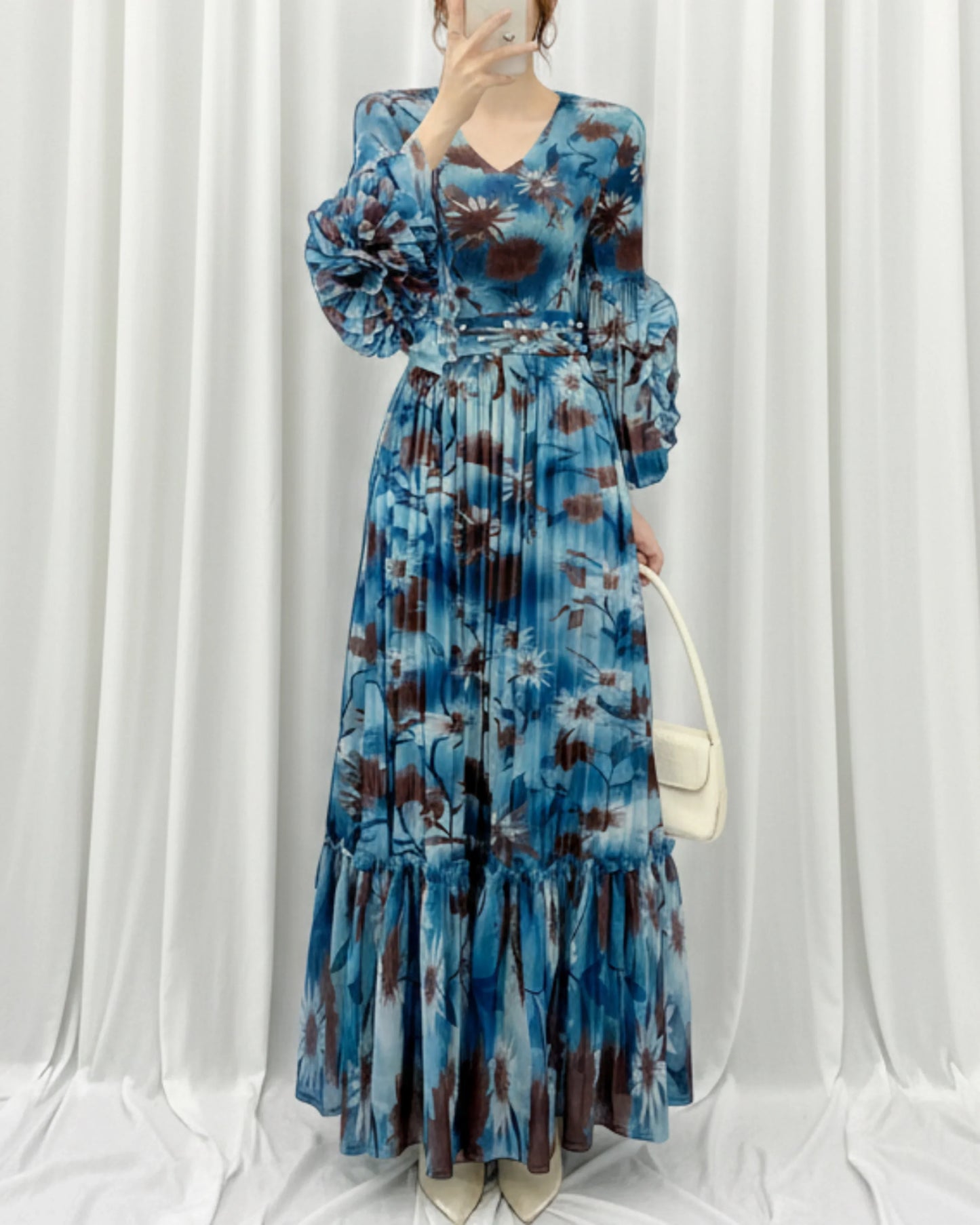 Formal Pleated Folded Dress
