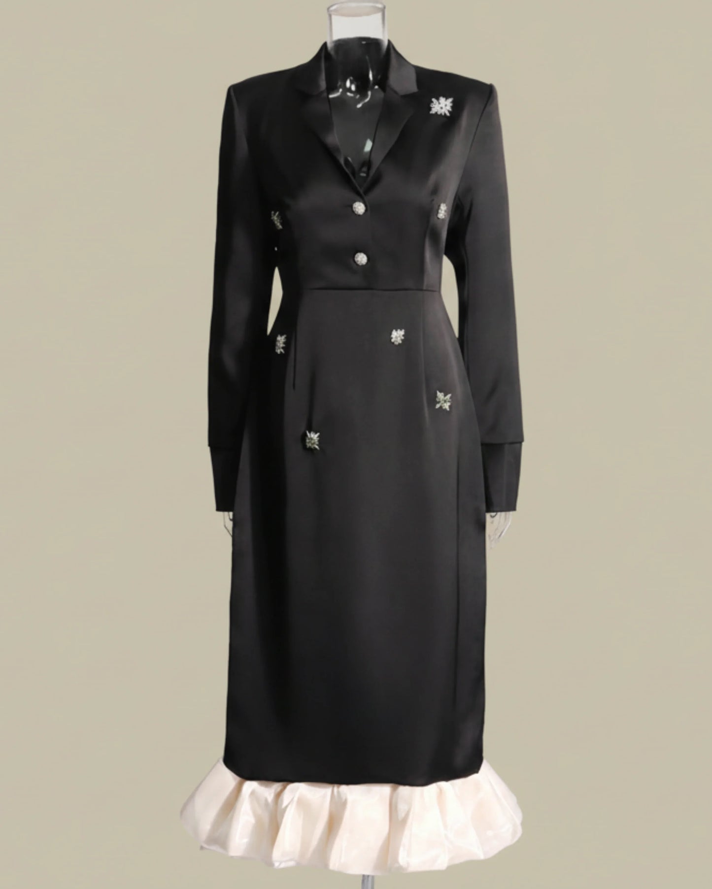Luxury Crystal Blazer Dress