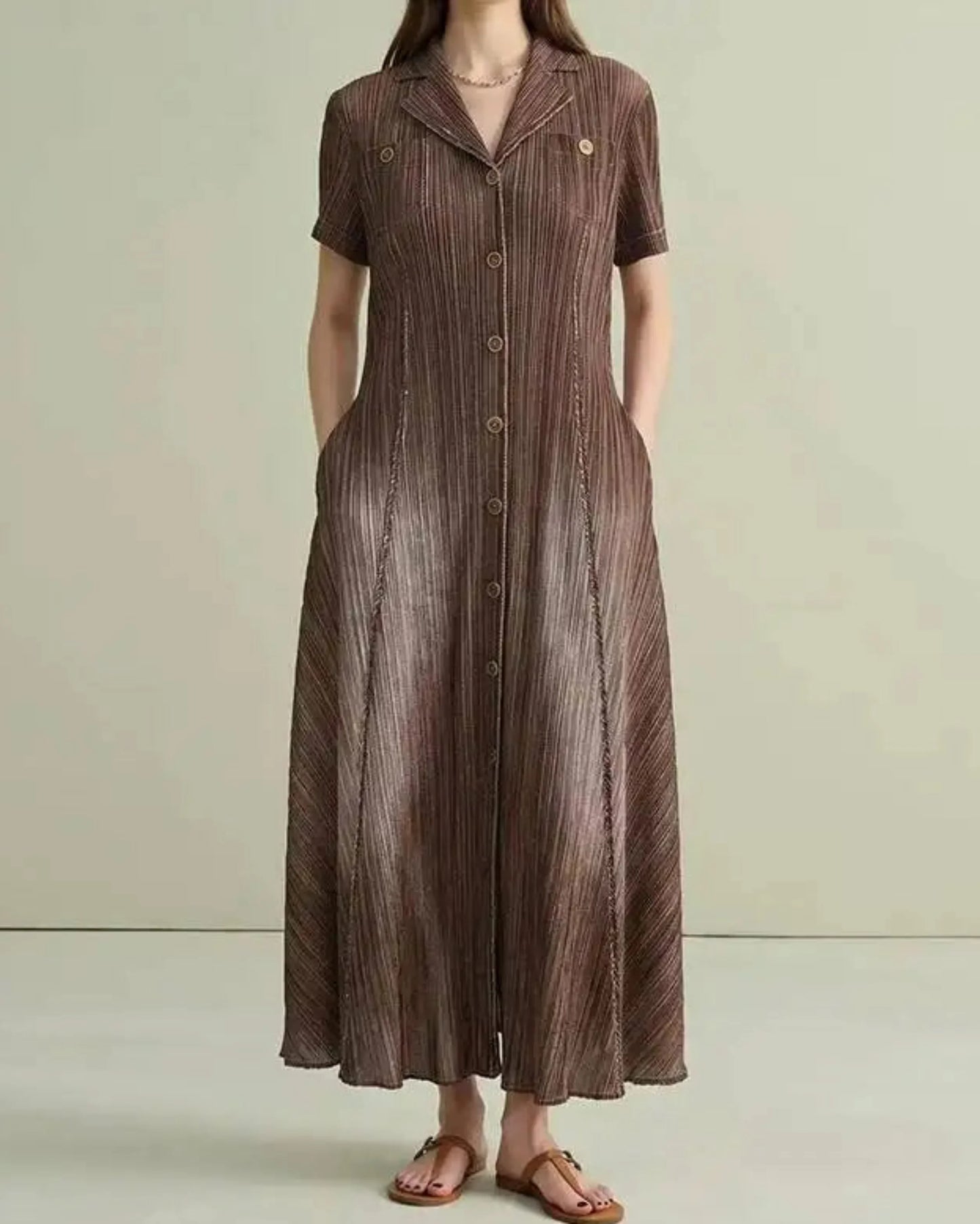 Signature Minimalist Plissé Dress