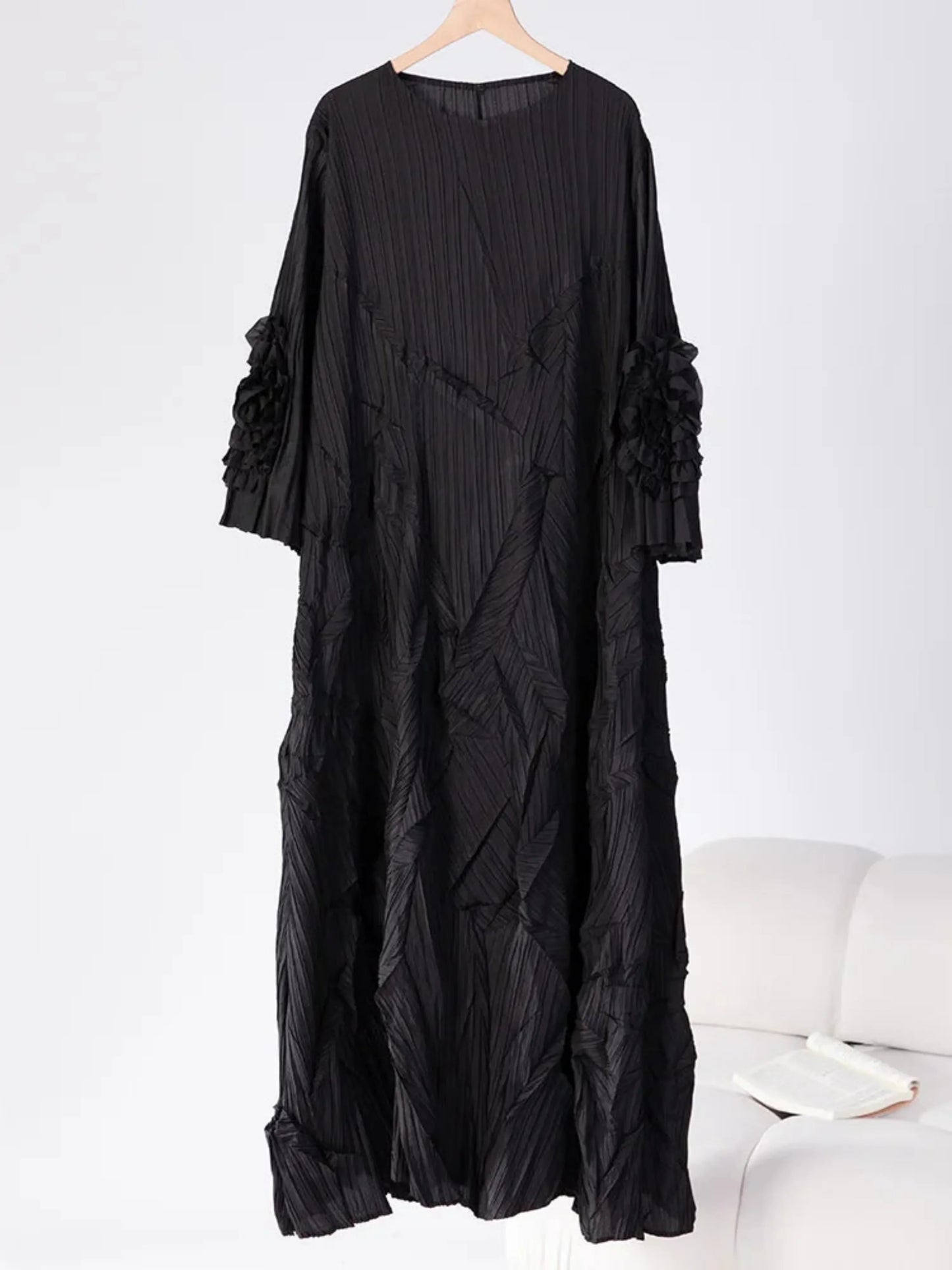 Luxury Crinkled Pleated Dress