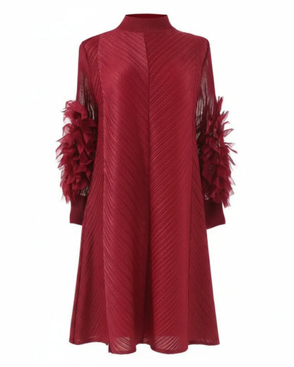Luxury Pleated Tunic Dress