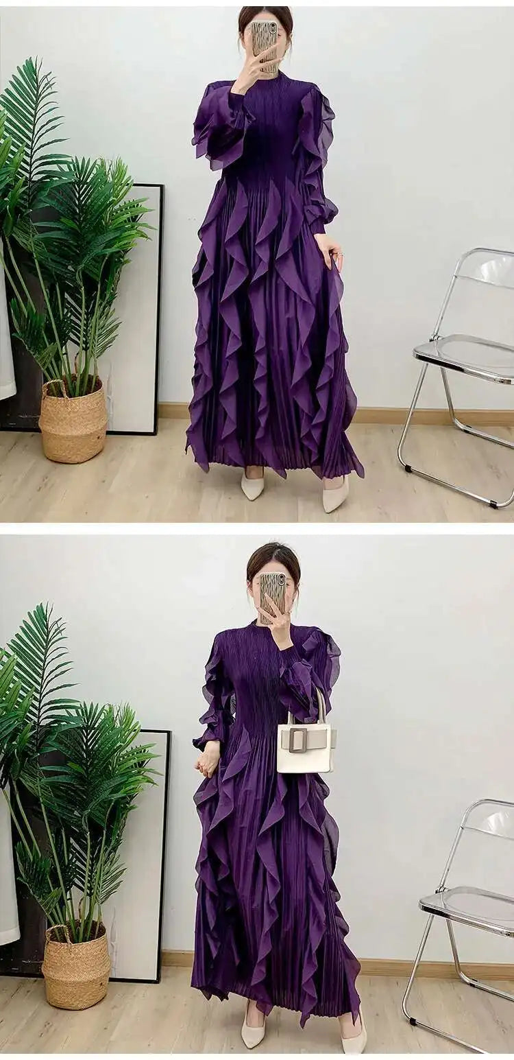 Dressy Pleated Caftan Dress