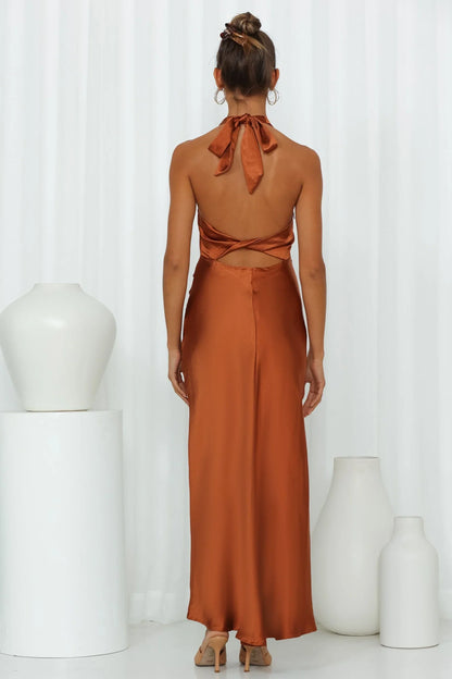 Light Minds Satin Midi Dress